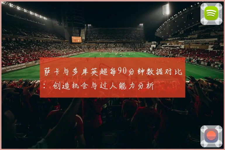 萨卡与多库英超每90分钟数据对比：创造机会与过人能力分析